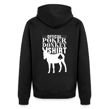 Poker Poker Player Casino - Veste à capuche bio Premium Unisexe - noir - Dos - Nico (187cm)