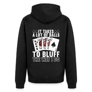Poker Poker Player Casino - Veste à capuche bio Premium Unisexe - noir - Dos - Nico (187cm)