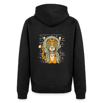 Cheetah Lunettes de soleil Echarpe - Veste à capuche bio Premium Unisexe - noir - Dos - Nico (187cm)