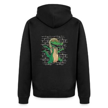 Crocodile Alligator - Veste à capuche bio Premium Unisexe - noir - Dos - Nico (187cm)