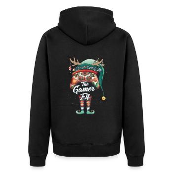 Gamer Elf Dab Gambler Outfit Drôle Noël - Veste à capuche bio Premium Unisexe - noir - Dos - Nico (187cm)