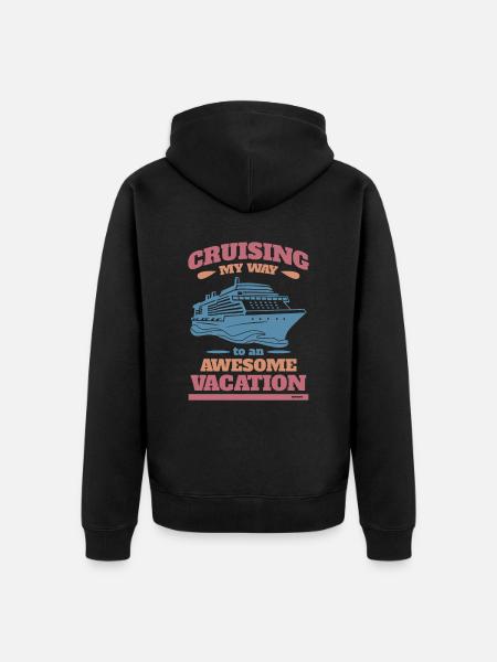 Cruise to an incredible vacation - Unisex Premium Organic Zip Hoodie - black
