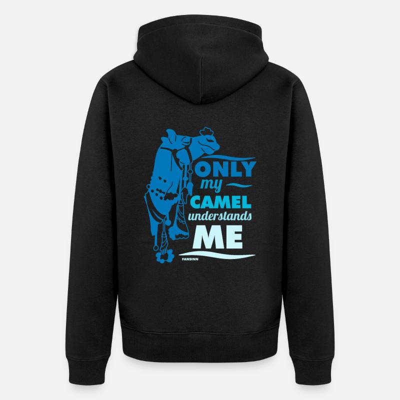Seul mon chameau me comprend - Veste à capuche bio Premium Unisexe - noir