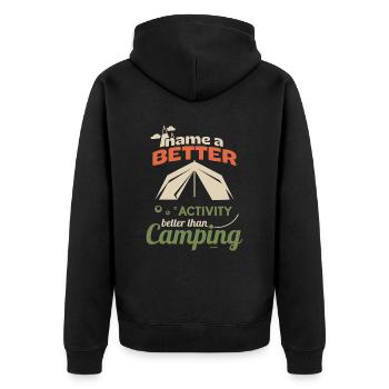 Quoi de mieux que le camping - Veste à capuche bio Premium Unisexe - noir - Dos - Nico (187cm)
