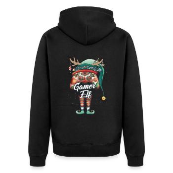 Gamer Elf Dab Gambler Outfit Drôle Noël - Veste à capuche bio Premium Unisexe - noir - Dos - Nico (187cm)