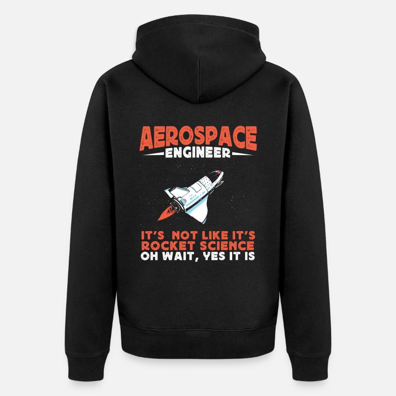 Ingénieur aérospatial, Rocket Science - Veste à capuche bio Premium Unisexe - noir
