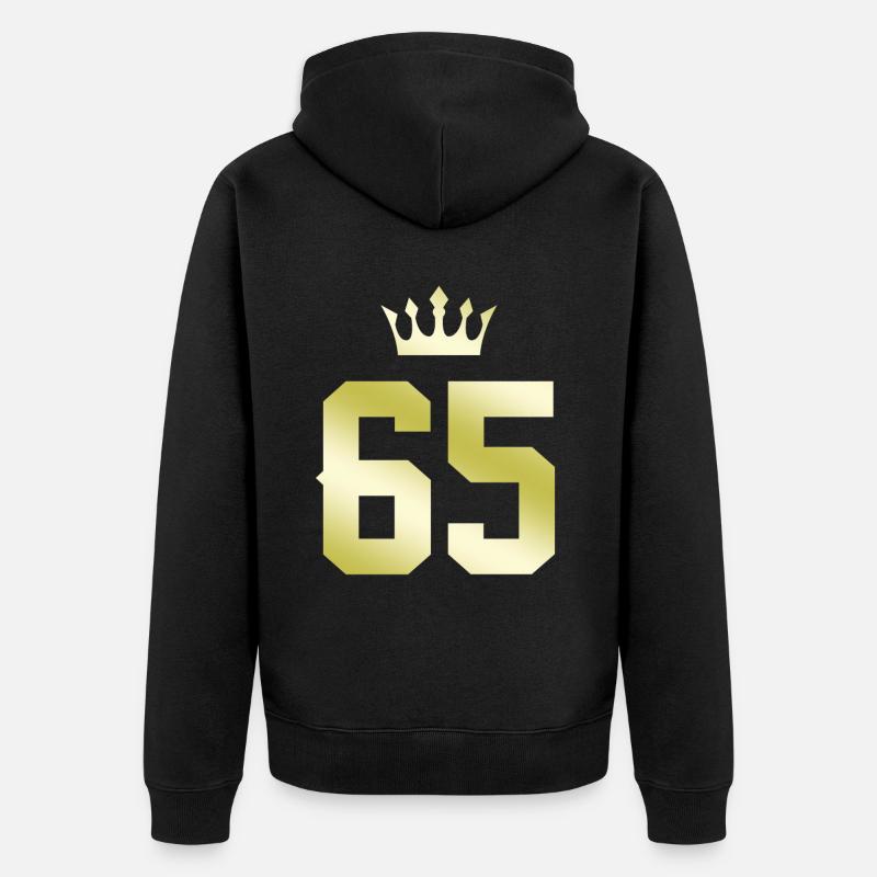 65 Couronne numérique - Veste à capuche bio Premium Unisexe - noir