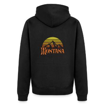 Montana - Veste à capuche bio Premium Unisexe - noir - Dos - Nico (187cm)