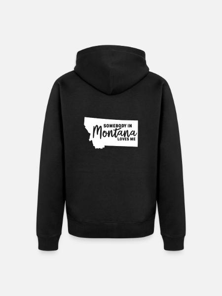 Montana - Unisex Premium Organic Zip Hoodie - black