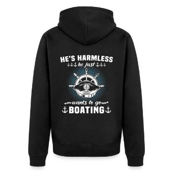 Captain Boat Dicts Propriétaire de bateau - Veste à capuche bio Premium Unisexe - noir - Dos - Nico (187cm)