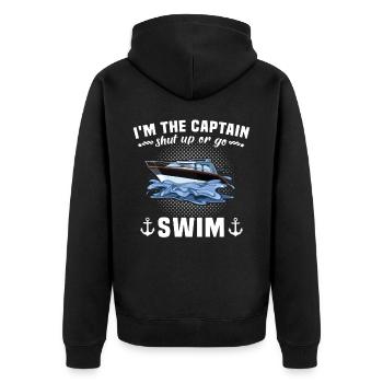 Captain Boat Dicts Propriétaire de bateau - Veste à capuche bio Premium Unisexe - noir - Dos - Nico (187cm)
