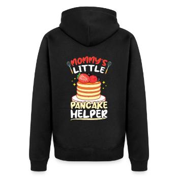 Mom’s Little Pancake Helper Pancake Maker - Veste à capuche bio Premium Unisexe - noir - Dos - Nico (187cm)