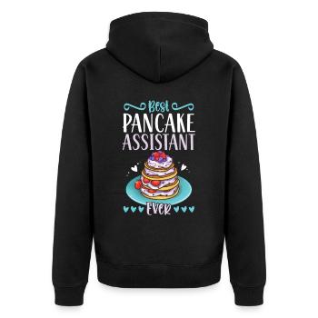 Meilleur assistant de crêpes de tous les temps - Veste à capuche bio Premium Unisexe - noir - Dos - Nico (187cm)