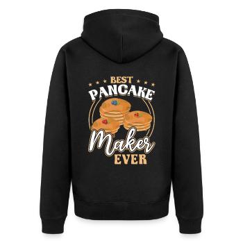 Best Pancake Maker Ever - Unisex Premium Organic Zip Hoodie - black - Back - Nico (187cm)