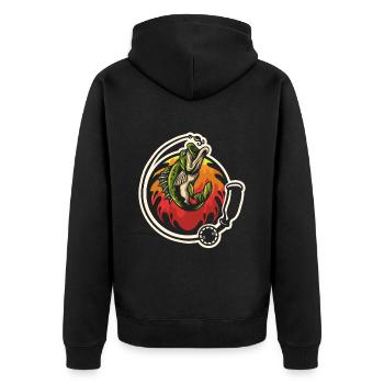 Fishing Fishing Fisher Fishing Rod Carp Rod Fish - Unisex Premium Organic Zip Hoodie - black - Back - Nico (187cm)
