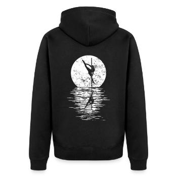 Pole Dance Dancer, Pole Dance, Pole Dancing - Unisex Premium Organic Zip Hoodie - black - Back - Nico (187cm)