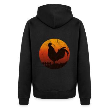 poulet poulets volaille poule oeuf poussins gockel poussin poussin - Veste à capuche bio Premium Unisexe - noir - Dos - Nico (187cm)