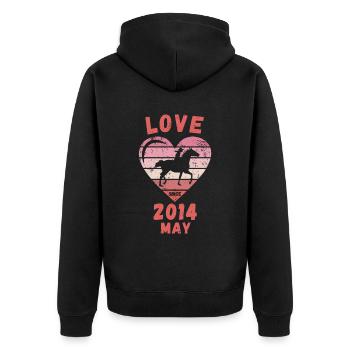 Love Horse Riding Birthday May 2014 - Unisex Premium Organic Zip Hoodie - black - Back - Nico (187cm)