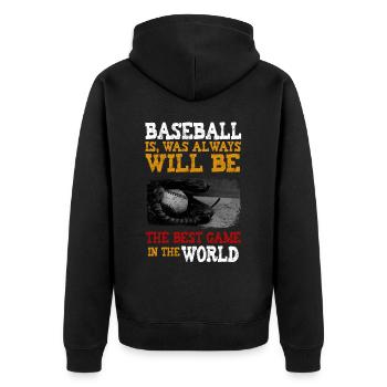 Le baseball est le meilleur jeu au monde - Veste à capuche bio Premium Unisexe - noir - Dos - Nico (187cm)