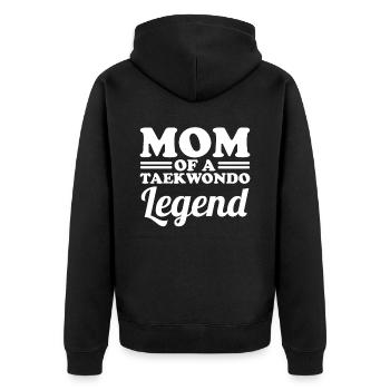 Taekwondo Mama - Veste à capuche bio Premium Unisexe - noir - Dos - Nico (187cm)