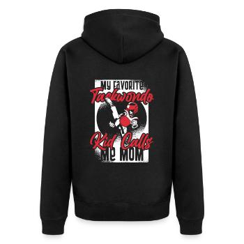 Taekwondo Mama - Veste à capuche bio Premium Unisexe - noir - Dos - Nico (187cm)