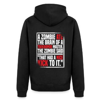 Taekwondo Drôle de Zombie Taekwondo Mama - Veste à capuche bio Premium Unisexe - noir - Dos - Nico (187cm)