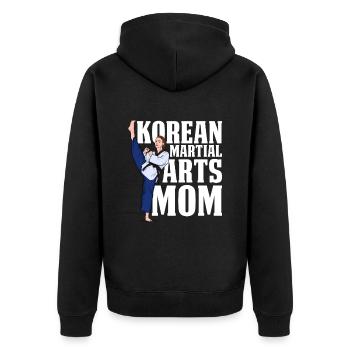 Taekwondo Mama - Veste à capuche bio Premium Unisexe - noir - Dos - Nico (187cm)