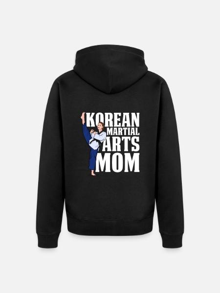 Taekwondo Mama - Unisex Premium Bio Zip Hoodie - Schwarz