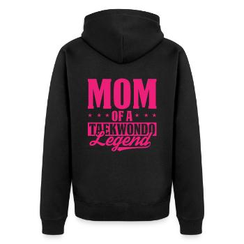 Taekwondo Mama - Veste à capuche bio Premium Unisexe - noir - Dos - Nico (187cm)