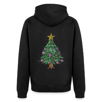 Arbre de Noël Réveillon de Noël Arbre de Noël Arbre de - Veste à capuche bio Premium Unisexe - noir - Dos - Nico (187cm)