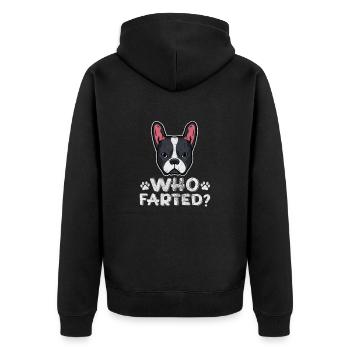 Boston Terrier - Veste à capuche bio Premium Unisexe - noir - Dos - Nico (187cm)