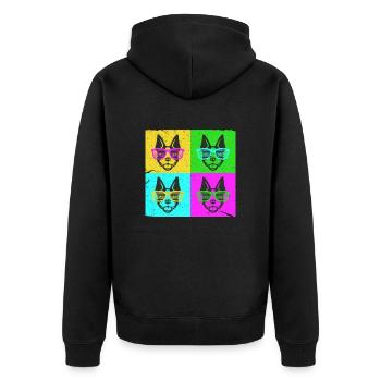 Boston Terrier Dog Dogs Dog Lovers Cadeau - Veste à capuche bio Premium Unisexe - noir - Dos - Nico (187cm)