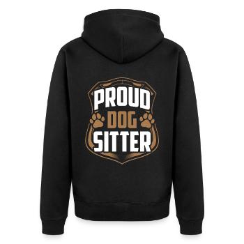Proud Dog Sitter Dog Dog Sitting Dog Sitting - Veste à capuche bio Premium Unisexe - noir - Dos - Nico (187cm)