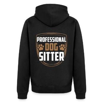 Dog Sitter Professionnel Dog Sitting - Veste à capuche bio Premium Unisexe - noir - Dos - Nico (187cm)