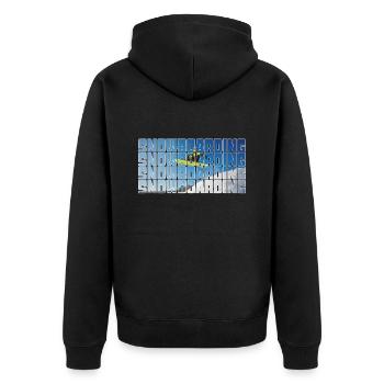 snowboarding - Unisex Premium Bio Zip Hoodie - Schwarz - Hinten - Nico (187cm)