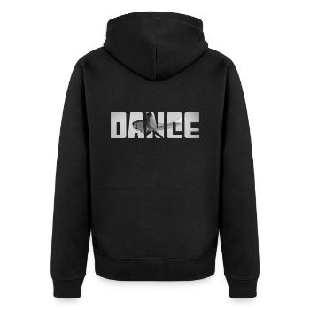 Dance - Unisex Premium Organic Zip Hoodie - black - Back - Nico (187cm)