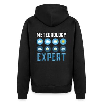 Expert en météorologie Météorologue spécialiste des prévisions météorologiques - Veste à capuche bio Premium Unisexe - noir - Dos - Nico (187cm)