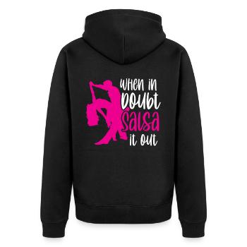 When In Doubt Salsa It Out Danseurs de danse - Veste à capuche bio Premium Unisexe - noir - Dos - Nico (187cm)