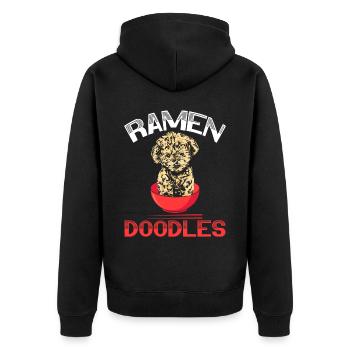 Ramen Doodles Goldendoodle Dog Lover Puppy Paw - Veste à capuche bio Premium Unisexe - noir - Dos - Nico (187cm)