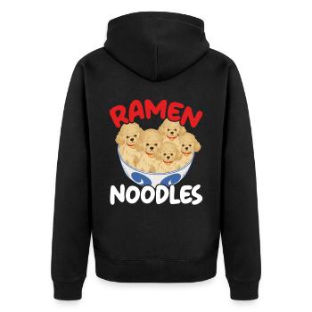 Ramen Doodles Goldendoodle Dog Lover Puppy Paw - Veste à capuche bio Premium Unisexe - noir - Dos - Nico (187cm)