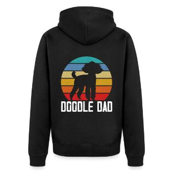 Doodle Papa Goldendoodle Chien Amant Puppy Paw Love - Veste à capuche bio Premium Unisexe - noir - Dos - Nico (187cm)