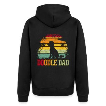 Doodle Papa Goldendoodle Chien Amant Puppy Paw Love - Veste à capuche bio Premium Unisexe - noir - Dos - Nico (187cm)
