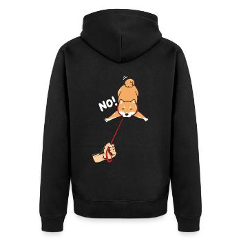 Shiba Inu Japonais Chien Amoureux Puppy Paw Love - Veste à capuche bio Premium Unisexe - noir - Dos - Nico (187cm)