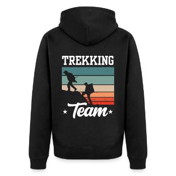 Trekking Team Wanderer Hike Randonnée - Veste à capuche bio Premium Unisexe - noir - Dos - Nico (187cm)