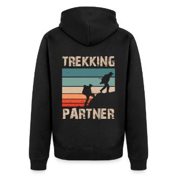 Trekking Partenaire Randonneurs Randonneurs Randonnée - Veste à capuche bio Premium Unisexe - noir - Dos - Nico (187cm)