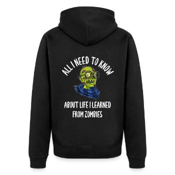Tout ce que je dois savoir sur Life Zombies - Veste à capuche bio Premium Unisexe - noir - Dos - Nico (187cm)
