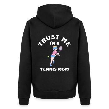 Croyez-moi, je suis une maman de tennis - Veste à capuche bio Premium Unisexe - noir - Dos - Nico (187cm)