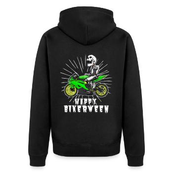 Moto Lifestyle / Moto / Moto motard - Veste à capuche bio Premium Unisexe - noir - Dos - Nico (187cm)