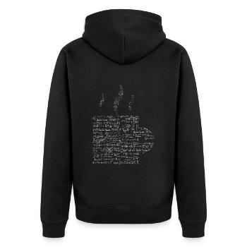 Professeur de mathématiques - Veste à capuche bio Premium Unisexe - noir - Dos - Nico (187cm)