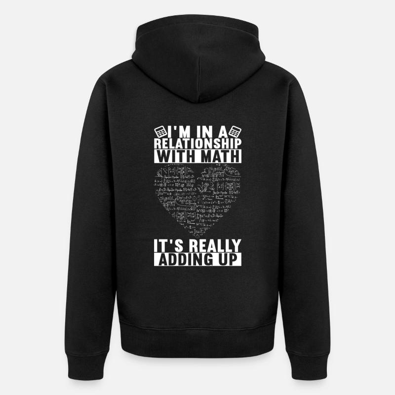 Mathe Mathelehrer - Unisex Premium Bio Zip Hoodie - Schwarz